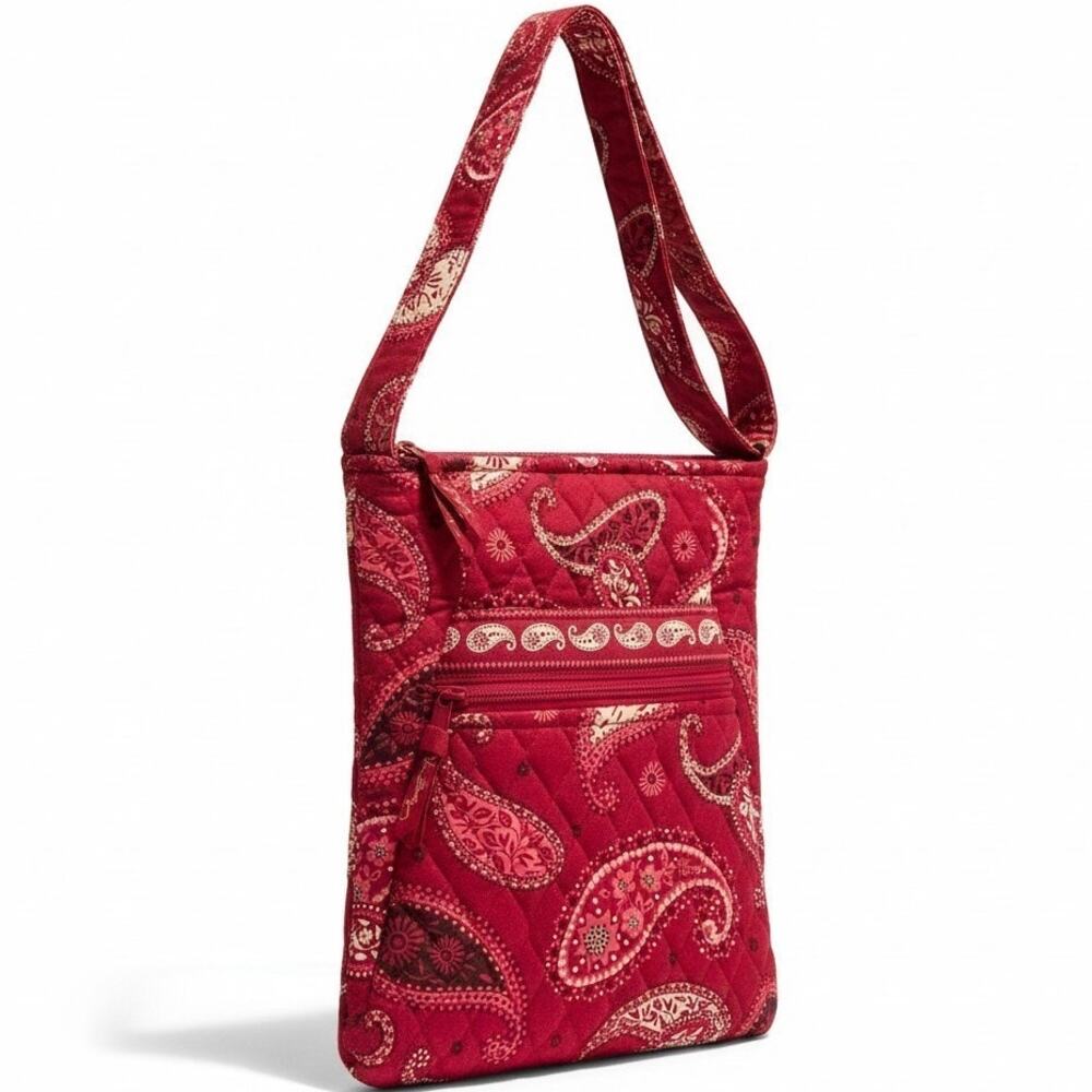 Vera Bradley "Mesa Red/Bandana Paisley" Hipster Crossbody Bag Purse